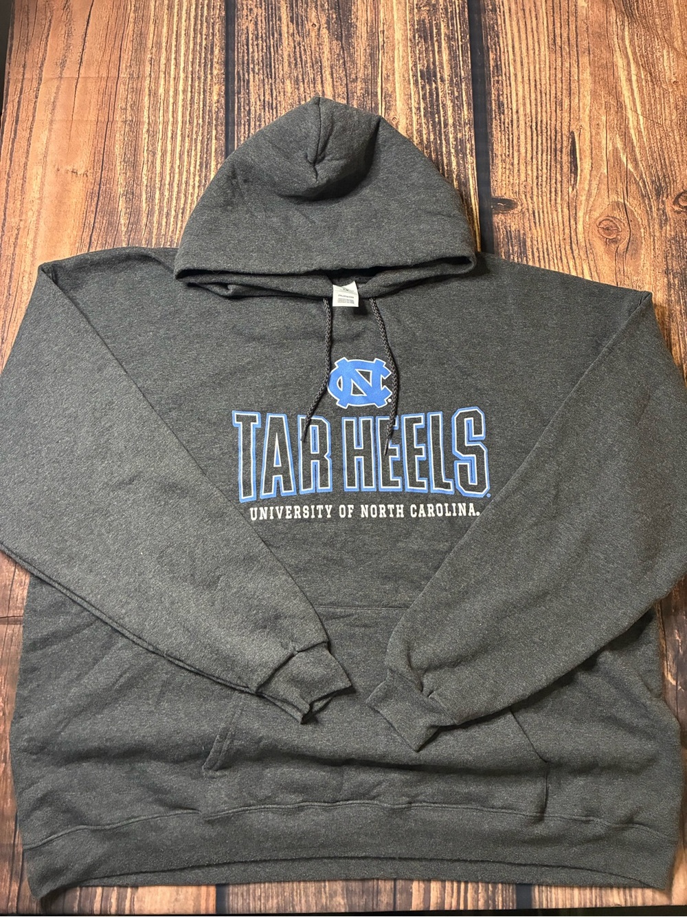 University of North Carolina Tar Heels Charcoal Hoodie Sweatshirt size 2xl